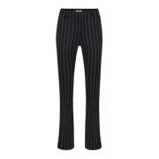 Blauwe Pinstripe Wol Straight Broek Nina Ricci , Multicolor , Dames