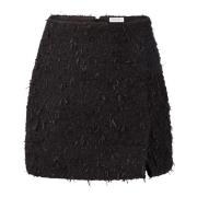 Zwarte Tweed Mini Rok Nina Ricci , Black , Dames