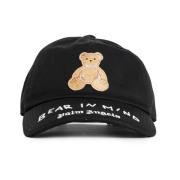 Geborduurde Bear Cap Zwart Bruin Palm Angels , Black , Heren