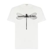 Casual Katoenen T-Shirt Alexander McQueen , White , Heren