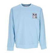 Iconische Crewneck Sweatshirt met Ogenprint Obey , Blue , Heren