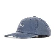 Gebogen Klep Strapback Pet Marineblauw Obey , Blue , Heren