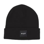 Zwarte Beanie Hoed Set Doos HUF , Black , Heren