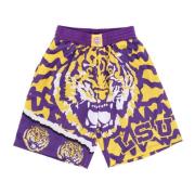 Ncaa Basketbalshorts LSU Tigers Logo Mitchell & Ness , Purple , Heren