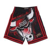 Chicago Bulls Basketbalshorts Zwart Mitchell & Ness , Multicolor , Her...