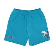 NBA Postgame Vintage Logo Fleece Shorts Mitchell & Ness , Blue , Heren