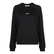 Zwart Logo Print Sweatshirt Msgm , Black , Dames