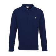 Lange Mouw Polo Shirt met Polokraag U.s. Polo Assn. , Blue , Heren