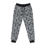 Zwarte Pluche Sweatpants Elastische Taille Ripndip , Black , Heren