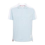 Klassieke Polo Shirt Thom Browne , Blue , Heren