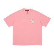 Embleem Logo Tee Shirt Zachte Pasvorm Acupuncture , Pink , Heren