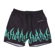 Flames Zwemshorts Zwart/Groen Vision OF Super , Black , Unisex