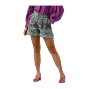 Kleurrijke Zomer Shorts Antik Batik , Multicolor , Dames