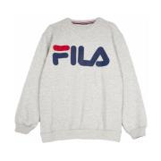 Klassieke Logo Crewneck Sweatshirt Lichtgrijs Fila , Gray , Heren