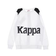 Heren Crewneck Sweatshirt Wit/Zwart Kappa , White , Heren