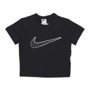 Cropped Swoosh T-shirt Nike , Black , Dames