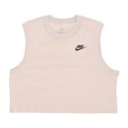 Sportswear Club Crop Tee Nike , Beige , Dames