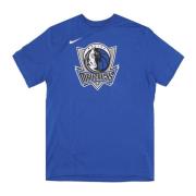 Dallas Mavericks Logo Tee Shirt Nike , Blue , Heren