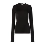 Zwarte Rugloze Jersey Top Nina Ricci , Black , Dames