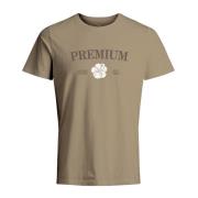 Bloemen Label Print T-shirt Jack & Jones , Brown , Heren