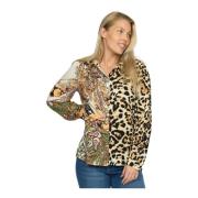 Animal Mix Shirt Sabba.Ea24 Stijl 2-Biz , Multicolor , Dames