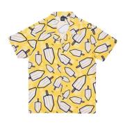 Bowling Shirt met Citroenpatroon Dolly Noire , Yellow , Heren