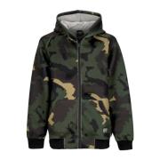 Camo Hooded Neopreen Jas Propaganda , Multicolor , Heren