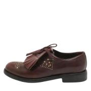 Pre-owned Leather flats Burberry Vintage , Red , Dames