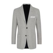 Kasjmier Pied-de-poule Jas Kiton , Gray , Heren