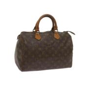 Pre-owned Canvas handbags Louis Vuitton Vintage , Brown , Dames