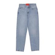 Vlammen Logo Gedrukte Denim Jeans Vision OF Super , Blue , Heren