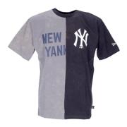 Yankees Grafische Tee Storm Grijs/Navy New Era , Multicolor , Heren