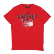 Chicago Bulls NBA Grafisch T-shirt Rood/Zwart New Era , Red , Heren