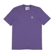 Paarse Essentials Tee Heren T-shirt Adidas , Purple , Heren