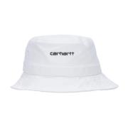 Script Bucket Hat Wit/Zwart Carhartt Wip , White , Unisex