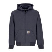 Zwarte Hoodie met Rits Carhartt Wip , Black , Heren