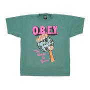 Palm Leaf Heren T-shirt Obey , Green , Heren