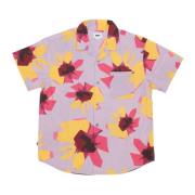 Bloemenprint Camp Kraag Shirt Obey , Multicolor , Heren