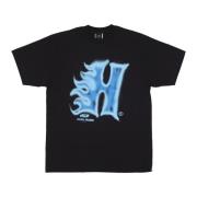 Zwarte Heat Wave Tee Crew Neck HUF , Black , Heren