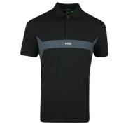 Zwart Logo Print Polo Shirt Hugo Boss , Black , Heren