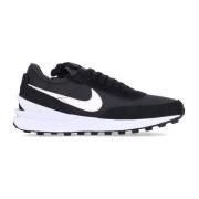 Zwarte lage sneaker met leren swoosh Nike , Black , Heren