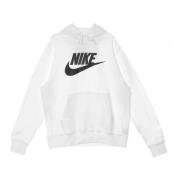 Club Hoodie Pullover in Wit/Zwart Nike , White , Heren