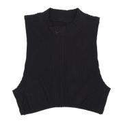 Rib Crop Tank Nike , Black , Dames