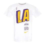 Lakers Block Tee Wit Nike , White , Heren