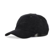 Velvet Curved Visor Corduroy Cap Zwart Nike , Black , Unisex