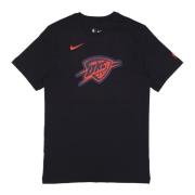 NBA City Edition Logo Tee Zwart Nike , Black , Heren