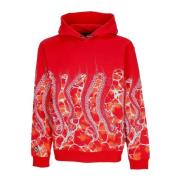 Marmer Hoodie Rood Lichtgewicht Hoodie Octopus , Red , Heren