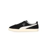 Clyde Hairy Suede Lage Schoen Zwart/Ivoor Puma , Black , Heren