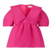 Roze Taffeta Babydoll Top Nina Ricci , Pink , Dames