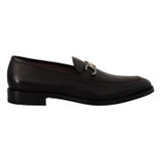 Luxe Leren Loafers Gancio Bit Stijl Salvatore Ferragamo , Black , Here...